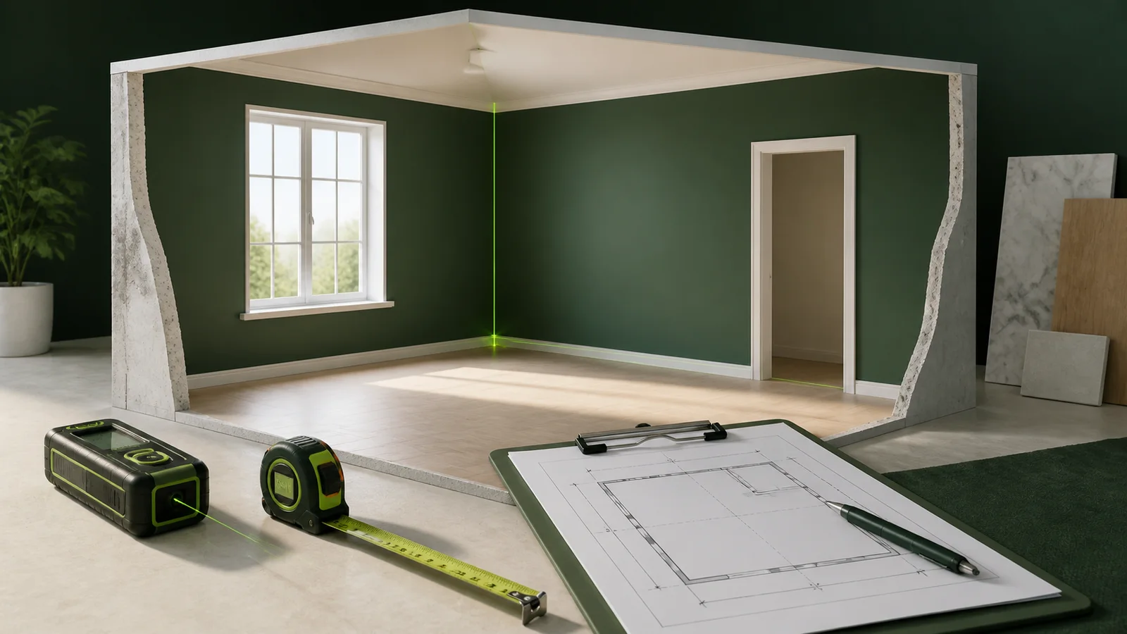 How to Measure a Room for Material Calculations